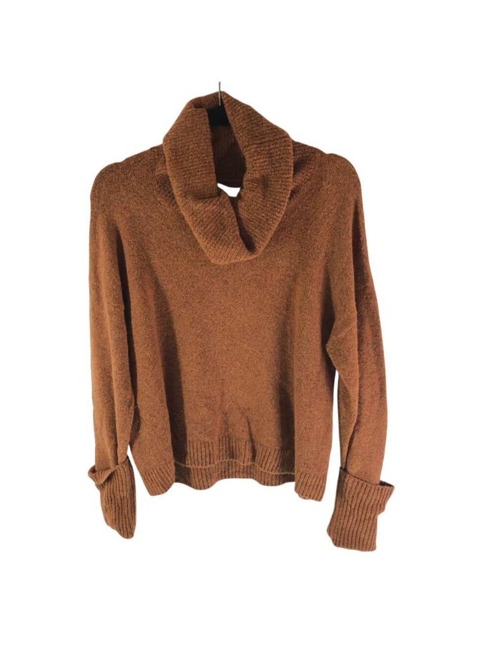 Chelsea 28 Womens Sweater Cowl Neck Oversized Boxy Orange S